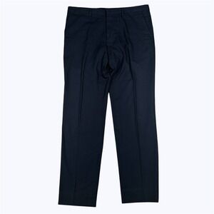 Dries Van Noten Men's Dress Flat Front Pants Trouser Textured Navy Sz 34x31  EUC